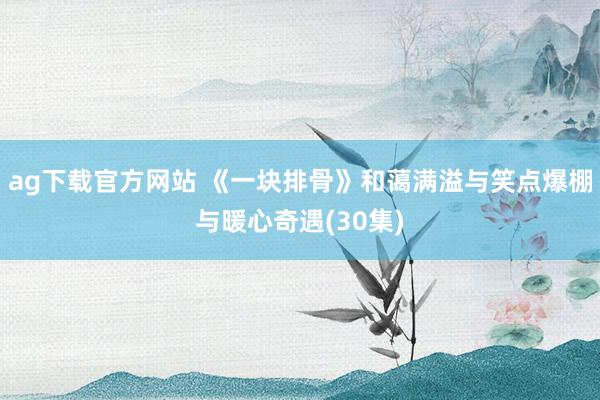 ag下载官方网站 《一块排骨》和蔼满溢与笑点爆棚与暖心奇遇(30集)