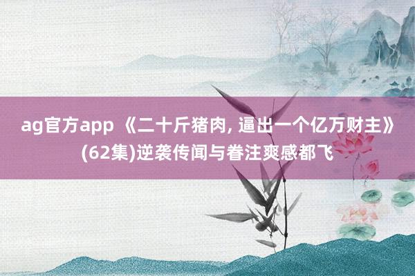 ag官方app 《二十斤猪肉, 逼出一个亿万财主》(62集)逆袭传闻与眷注爽感都飞