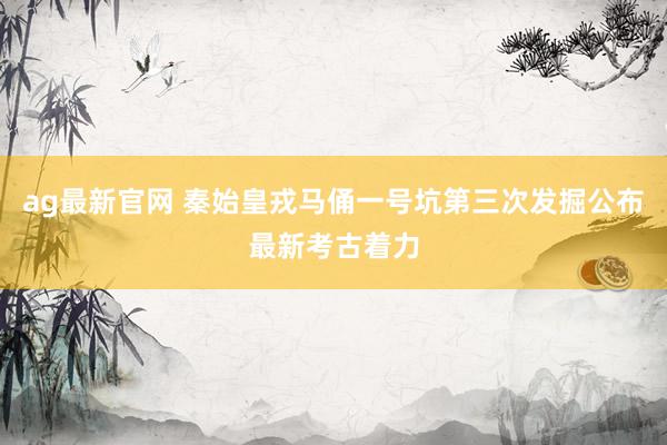 ag最新官网 秦始皇戎马俑一号坑第三次发掘公布最新考古着力