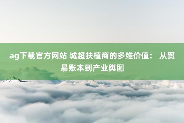 ag下载官方网站 城超扶植商的多维价值： 从贸易账本到产业舆图